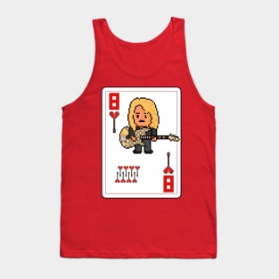 Pixelrockstars Eight of Hearts Playing Card Tank Top